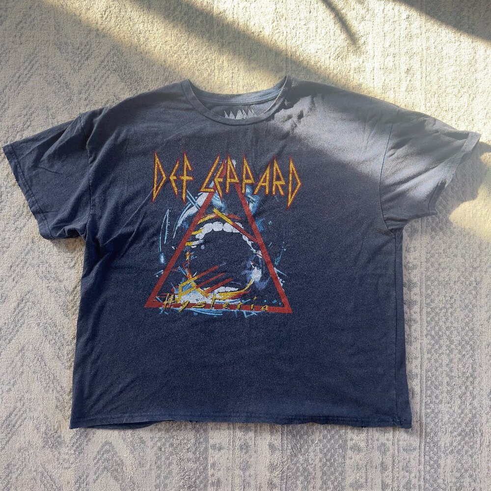 Def Leppard Men’s & Big Men’s Oversized Graphic Tee, Sizes 2XL